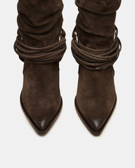 LAUPER DARK TAUPE SUEDE