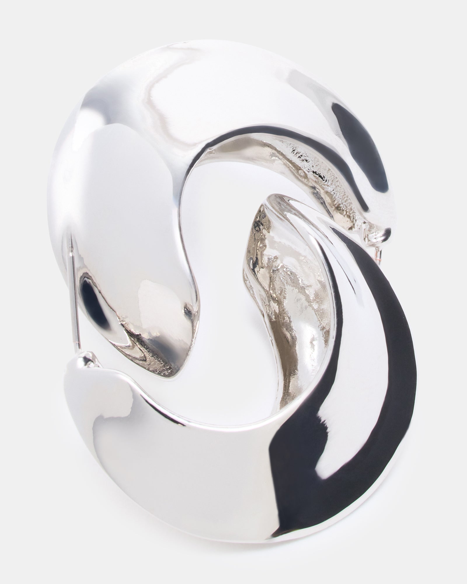 CRESCENT EARRINGS SILVER