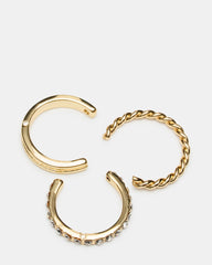 EMBELLISHED TOE RING SET GOLD