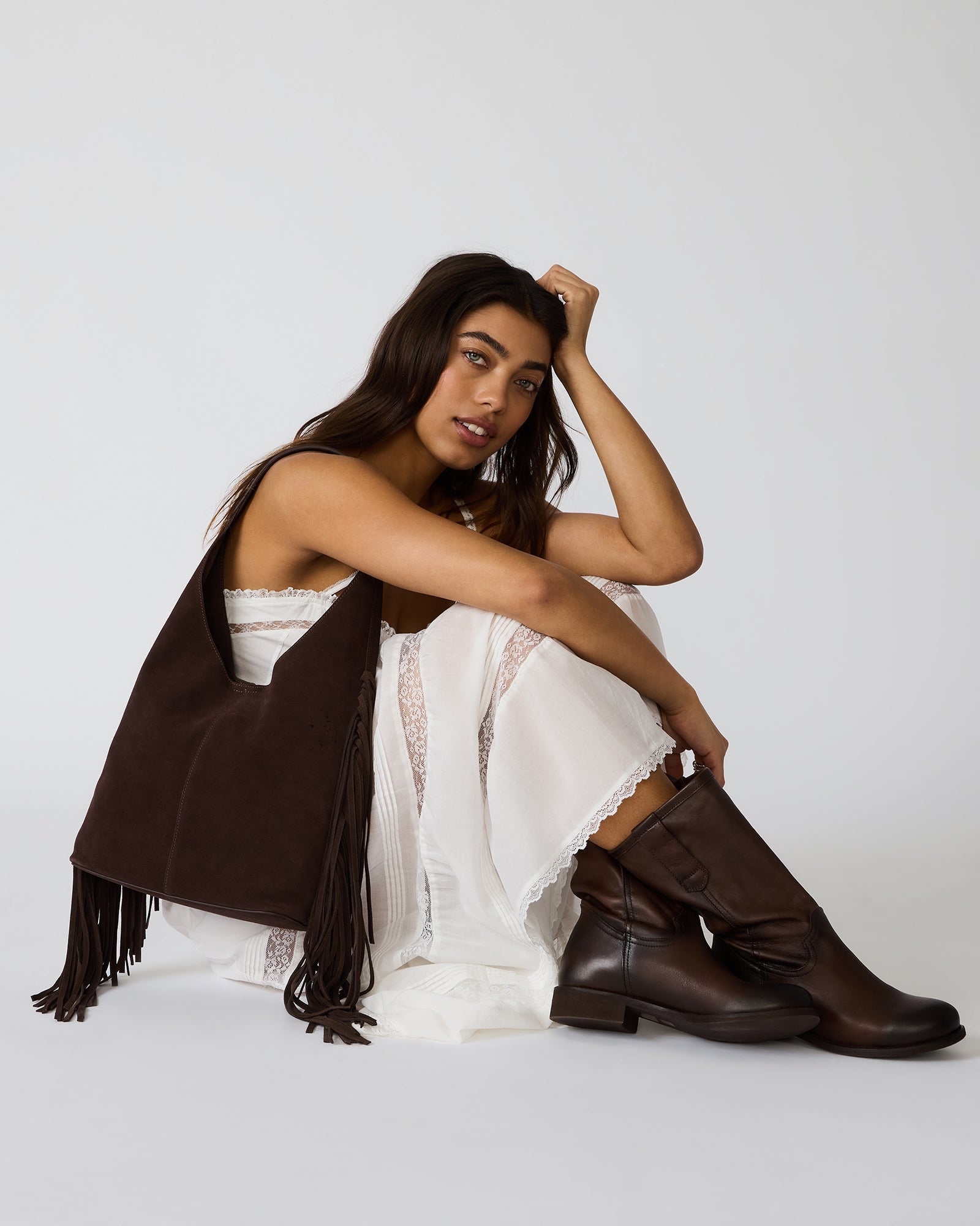 AUTUMN FRINGE BAG CHOCOLATE