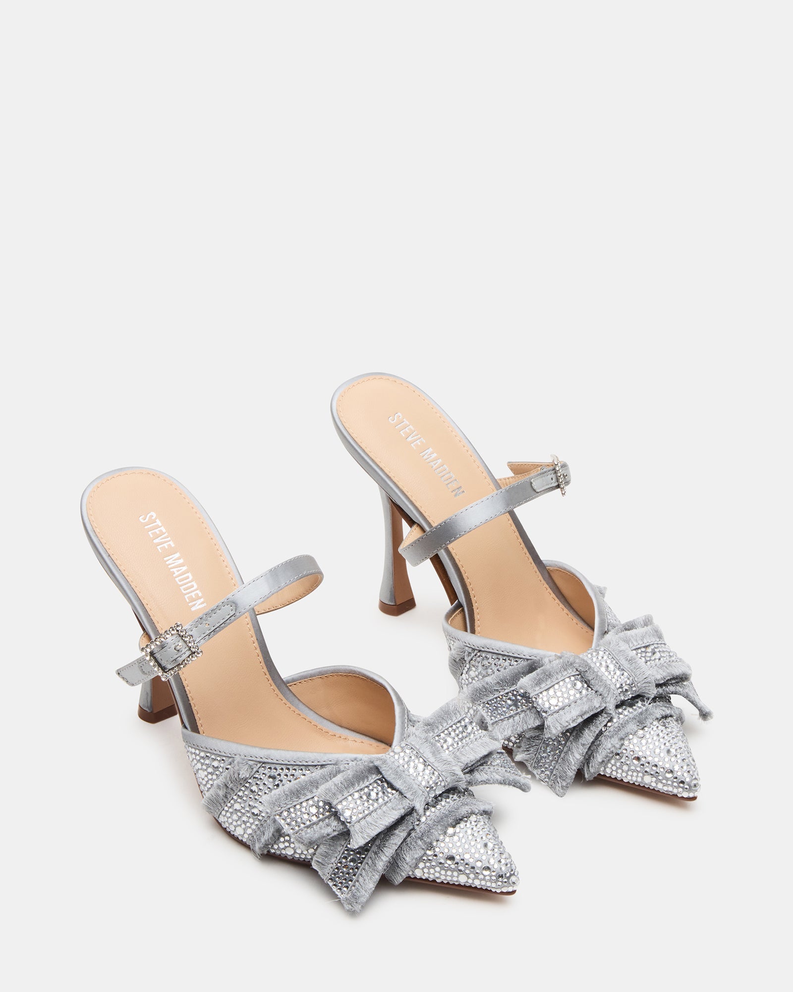 BAYLIN GREY SATIN RHINESTONES