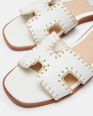 HADYN WOVEN WHITE LEATHER