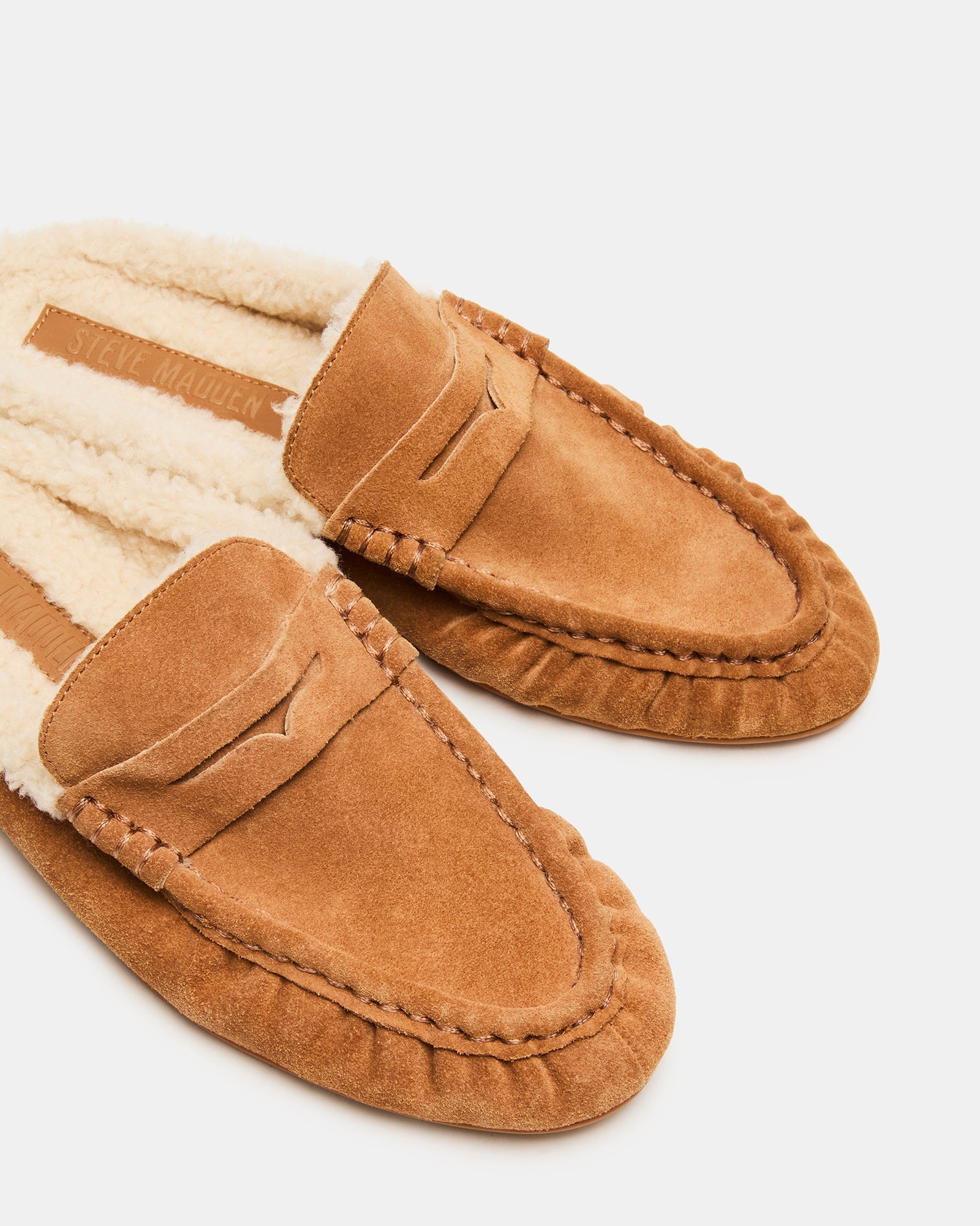 RAFE FAUX FUR TAN SUEDE